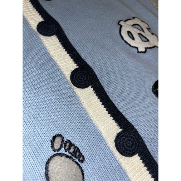 Vintage UNC NORTH CAROLINA TAR HEELS Sweater Collegiate Button Women's 8 - Picture 6 of 10